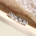 Heart Lab Grown Diamond Bezel Anniversary Ring ZKZ-257