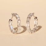 Emerald Shape Eternity Hoop Earrings ZKZ-265