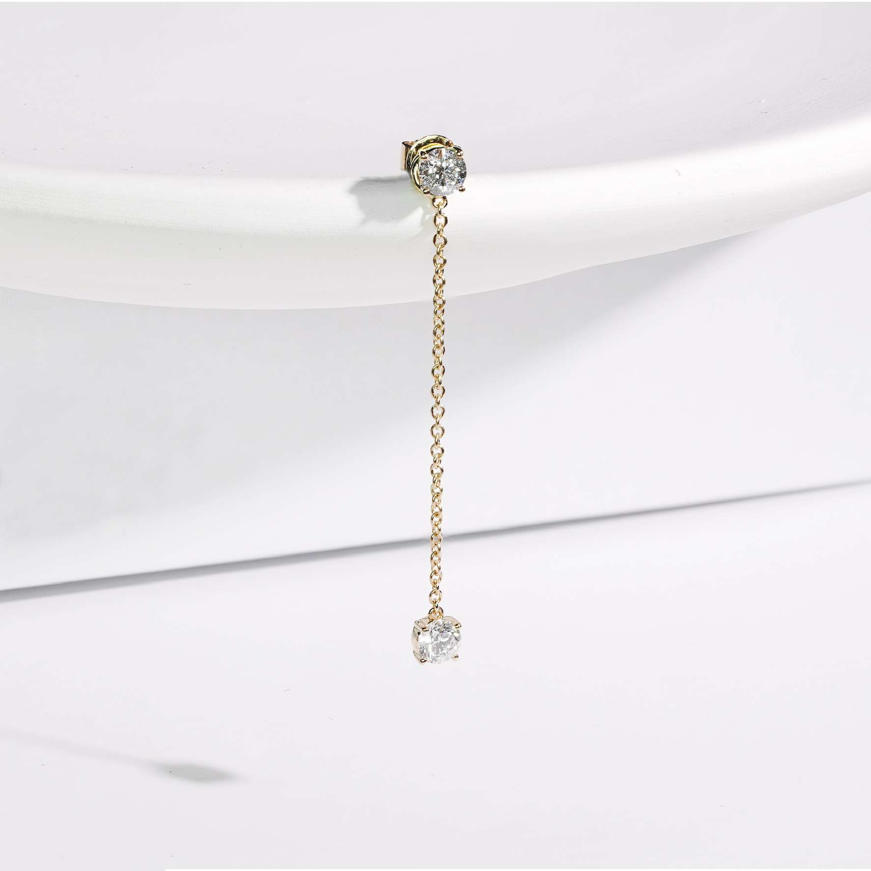 Two Way Lab Grown Diamond Drop Single Earring FDE2141