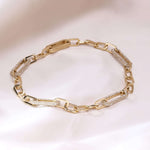 Lab Grown Diamond Pavé Paper Clip Link Bracelet BC-357 (Pre-order)