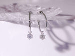 Solitairé Lab Grown Diamond Drop Hoop Earrings EH-065