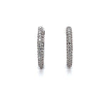Pavé Lab Grown Diamond Huggie Earrings EH078