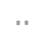 Four Prong Round Solitaire Stud Earrings approx. TW. 0.4ct ES001-3.8