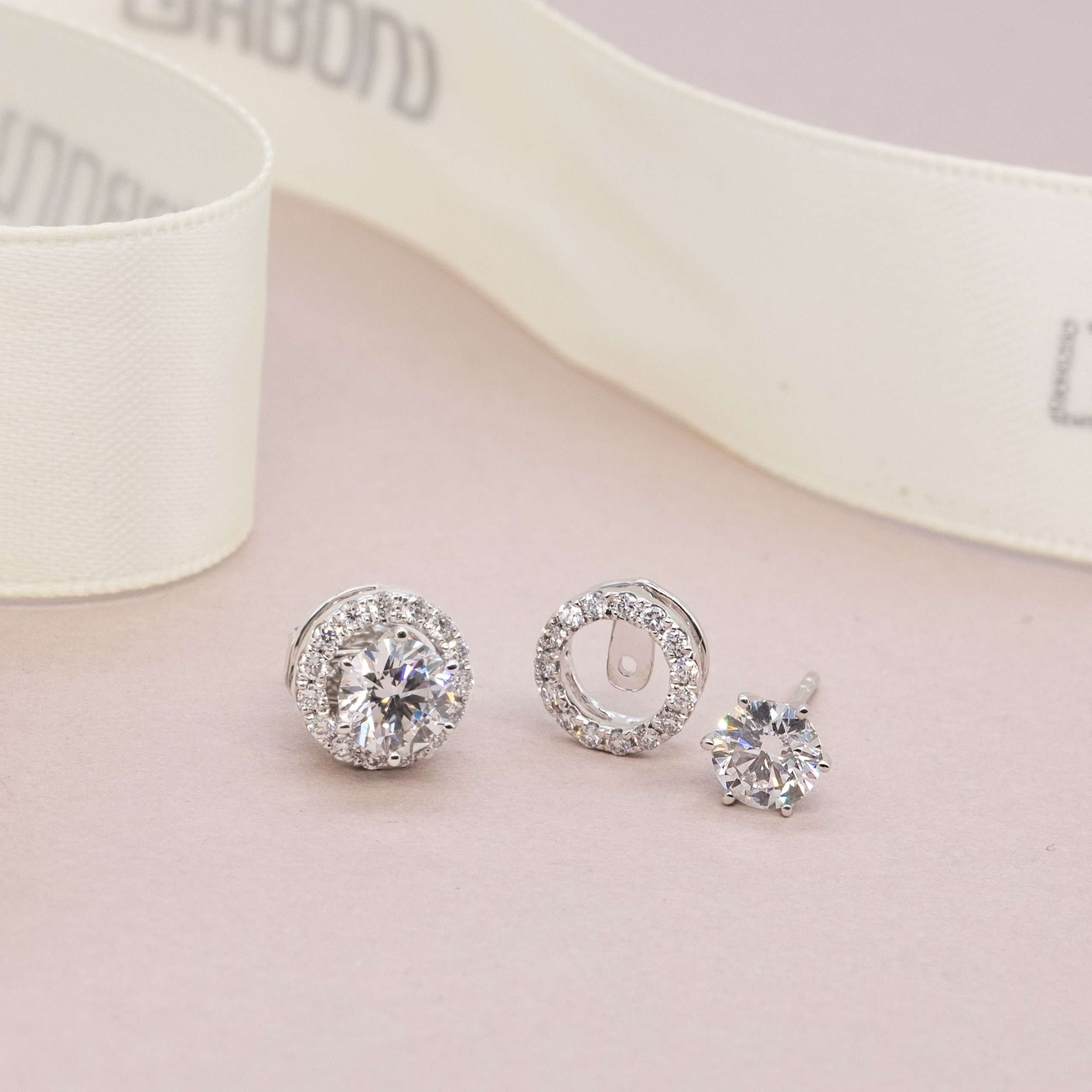 Three Way Halo Jacket Lab Grown Diamond Earrings FDE2152