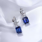 Willow Emerald Cut Lab Grown Gemstone Drop Earrings FDE2170