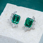Willow Emerald Cut Lab Grown Gemstone Stud Earrings FDE2171