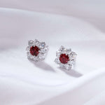 Sunflower Lab Grown Diamond & Gemstone Stud Earrings FDE2176