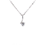Assymetric Solitaire Pendant Necklace FDN2114