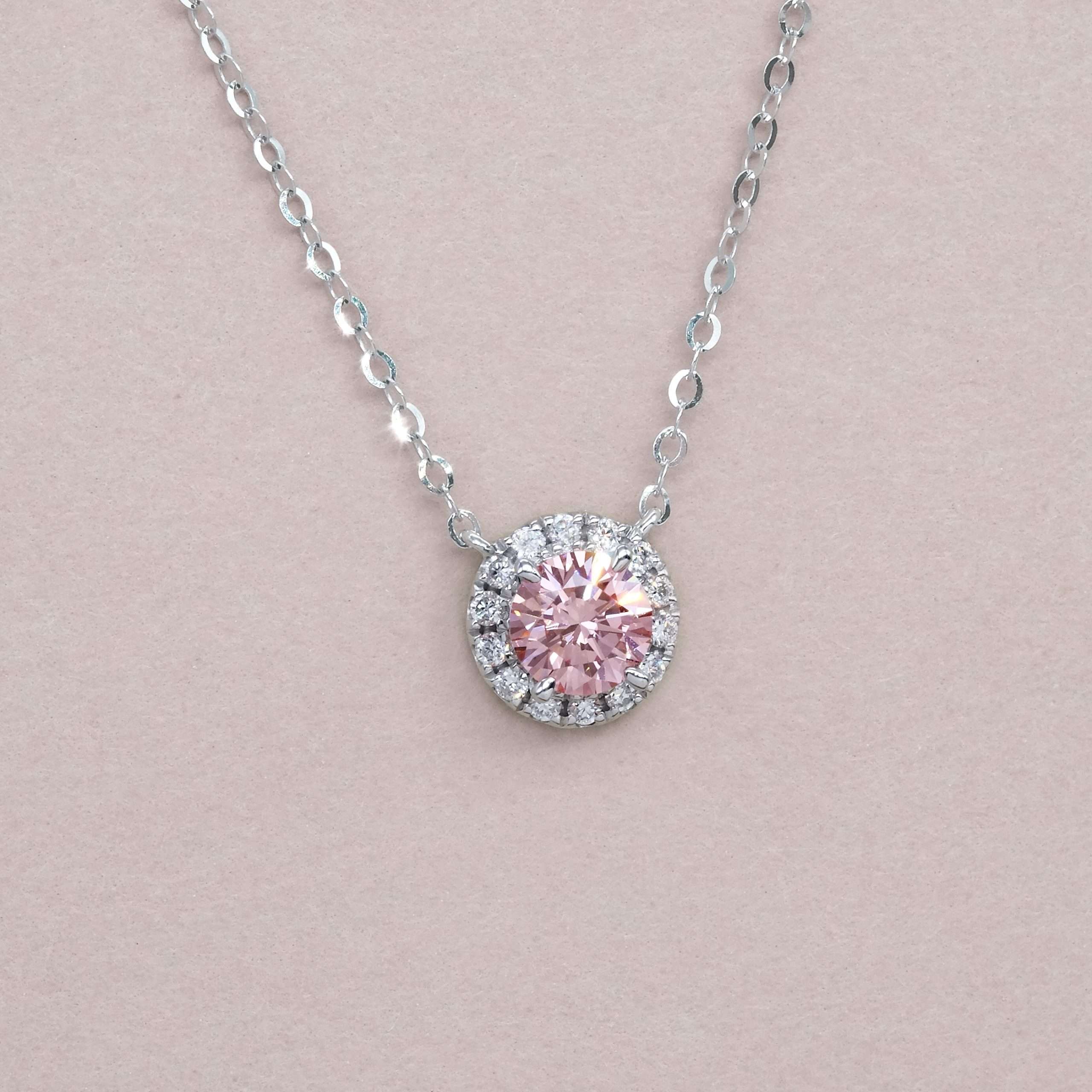 Halo Round Shaped Necklace FDN2136