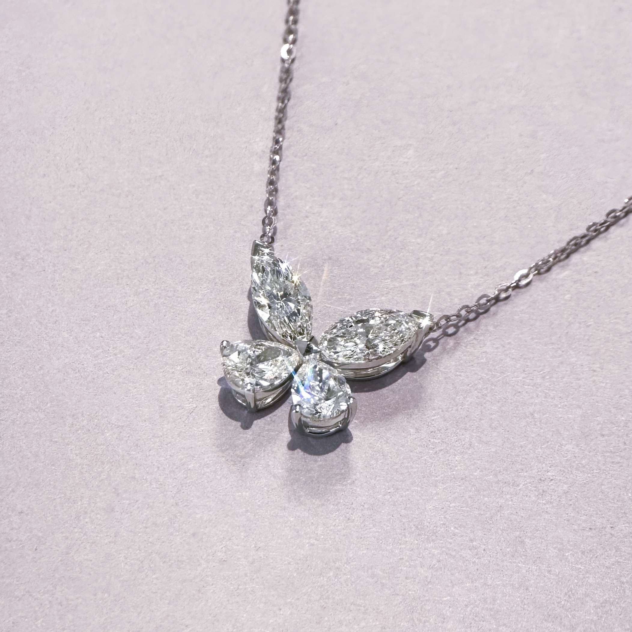 Butterfly Lab Grown Diamonds Necklace FDN2152