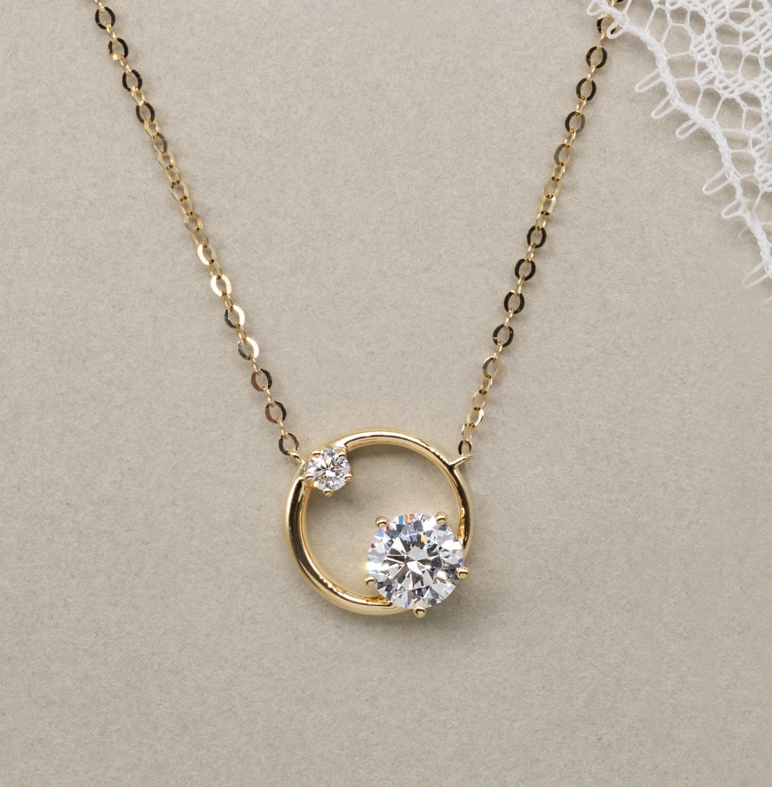Lab Grown Diamond Orbit Necklace FDN2157