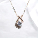 Ballet Round Solitaire Pendant Necklace FDP2253
