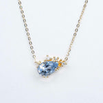 Tiny Sparkles Pear Cut Lab Grown Gemstone Necklace FDP2261