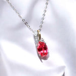 Oval Cut Lab Grown Gemstone Pendant Necklace FDP2262