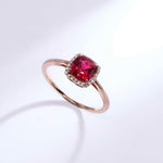 Lab Grown 1.30ct Cushion Ruby Ring IGI 517286329 wt FDR2306