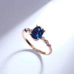 Lab Grown 1.75ct Oval Royal Blue Sapphire Ring IGI 517286324 wt FDR2310