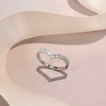 V Shaped Pavé Lab Grown Diamond Ring FDR2557