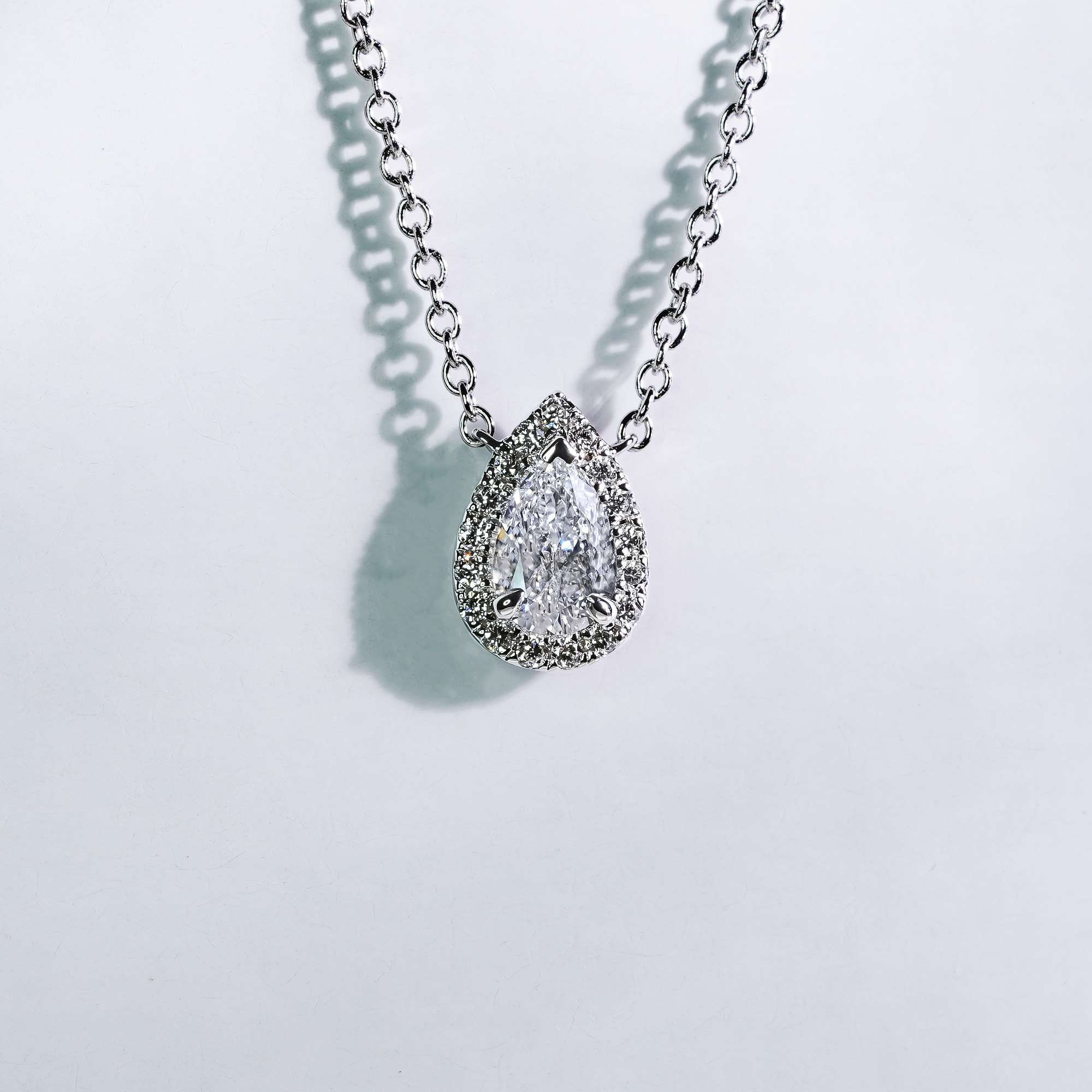 Halo Pear Shaped Necklace FDN2112