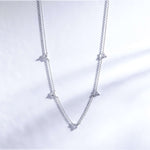 Five Station Flower Lab Grown Diamond Necklace FDN2137