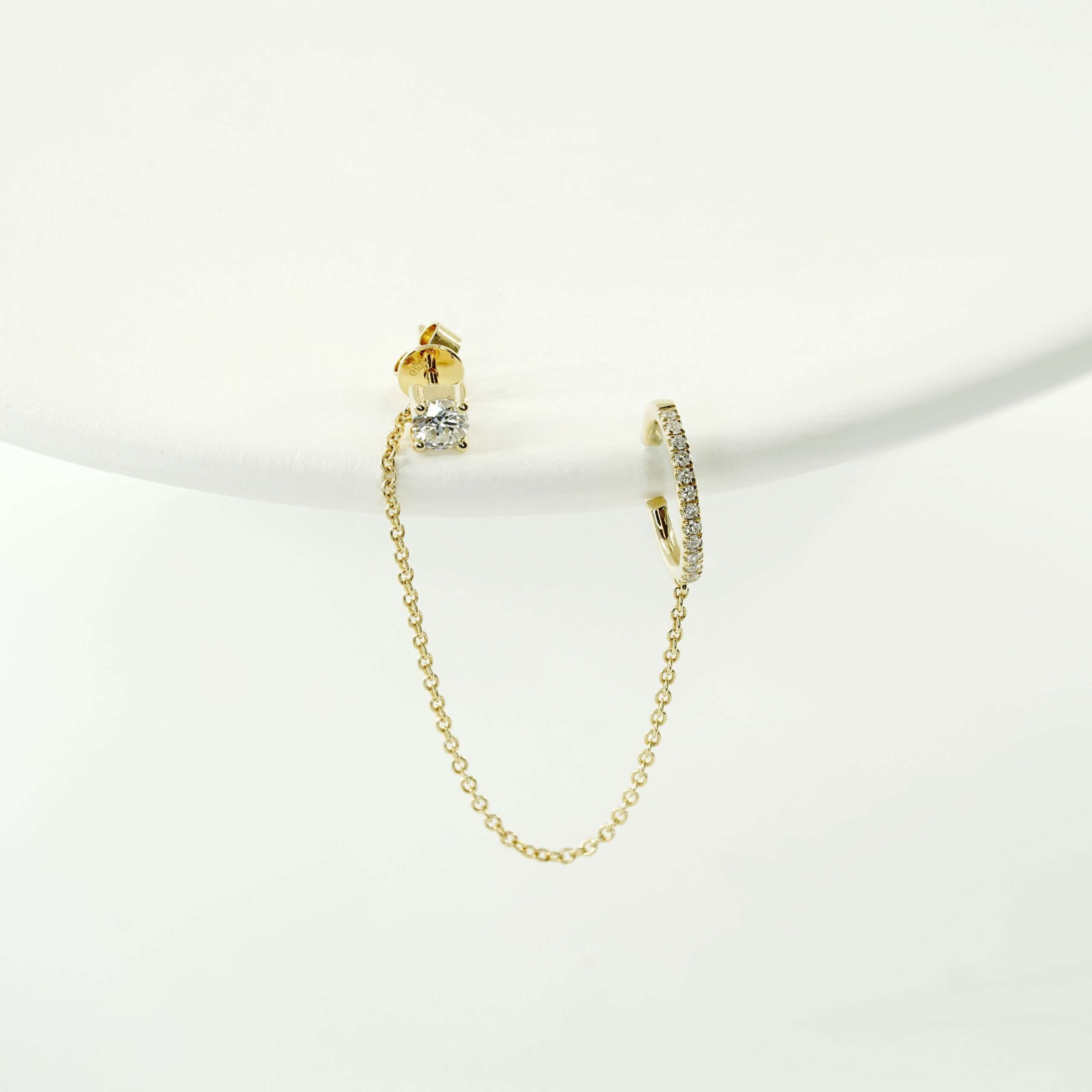 Single Lab Grown Diamond Chain & Ear Cuff (Add On Only) FDE2138