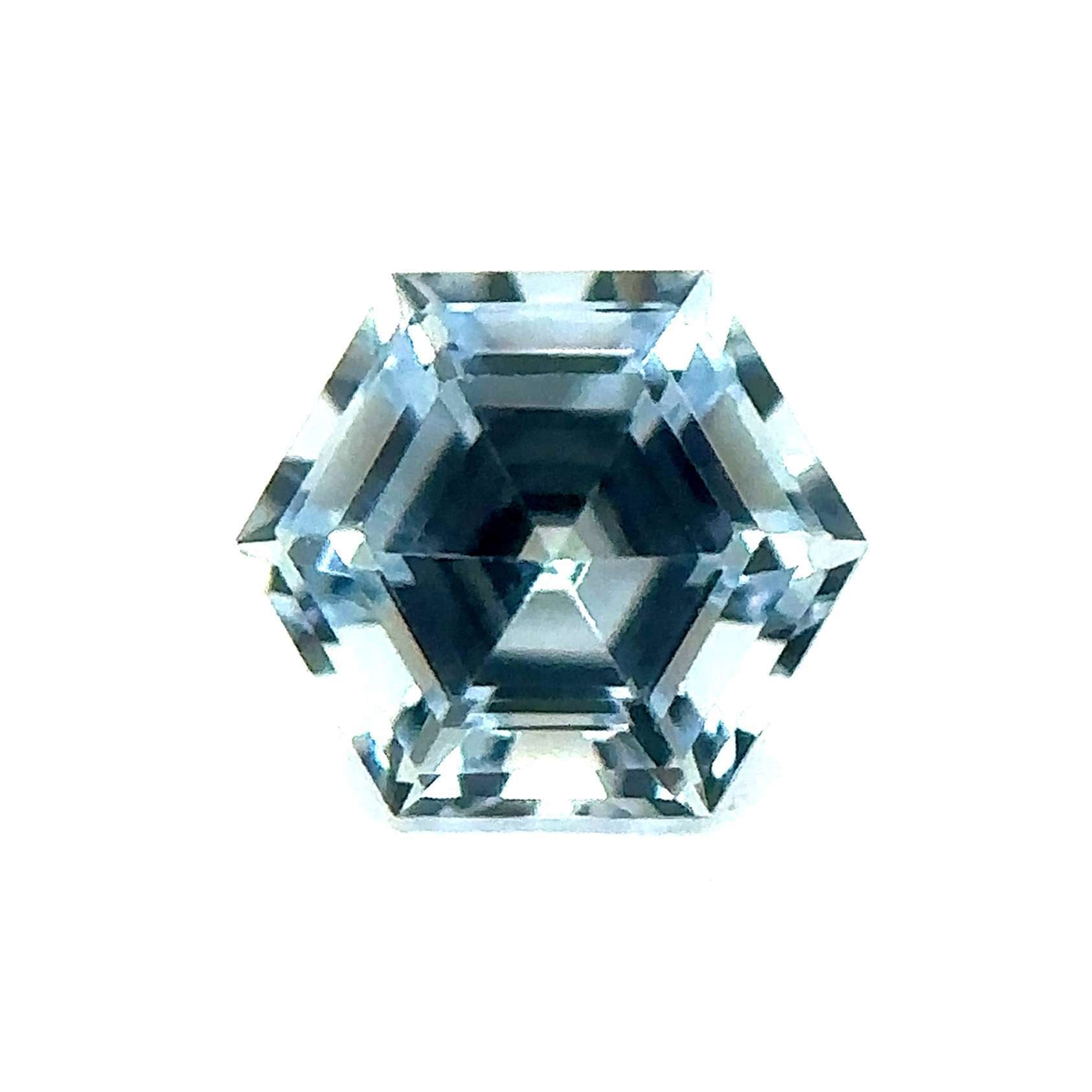 Japan Lab Gem Hexagon Aquamarine Spinel