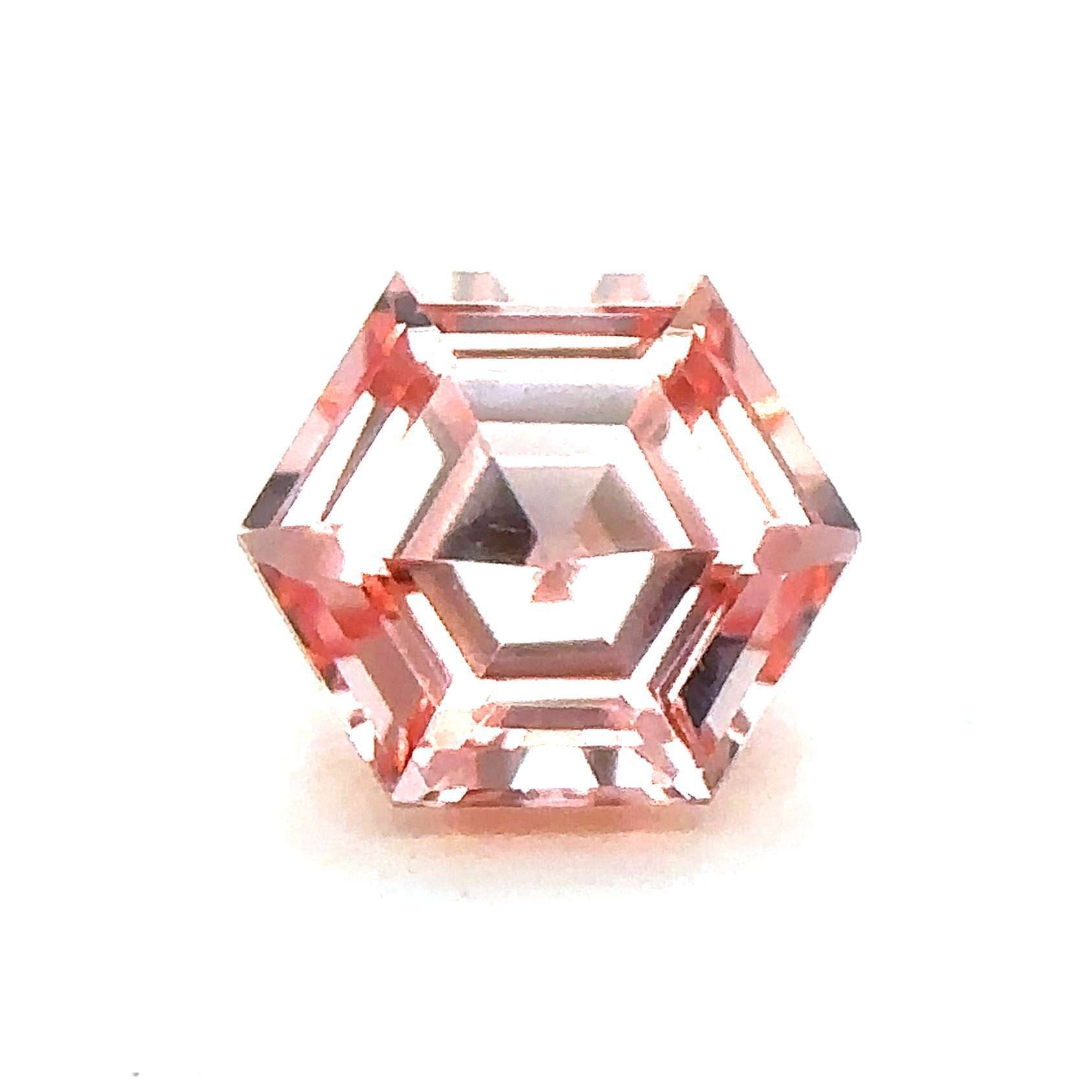 Japan Lab Gem Hexagon Champagne Sapphire