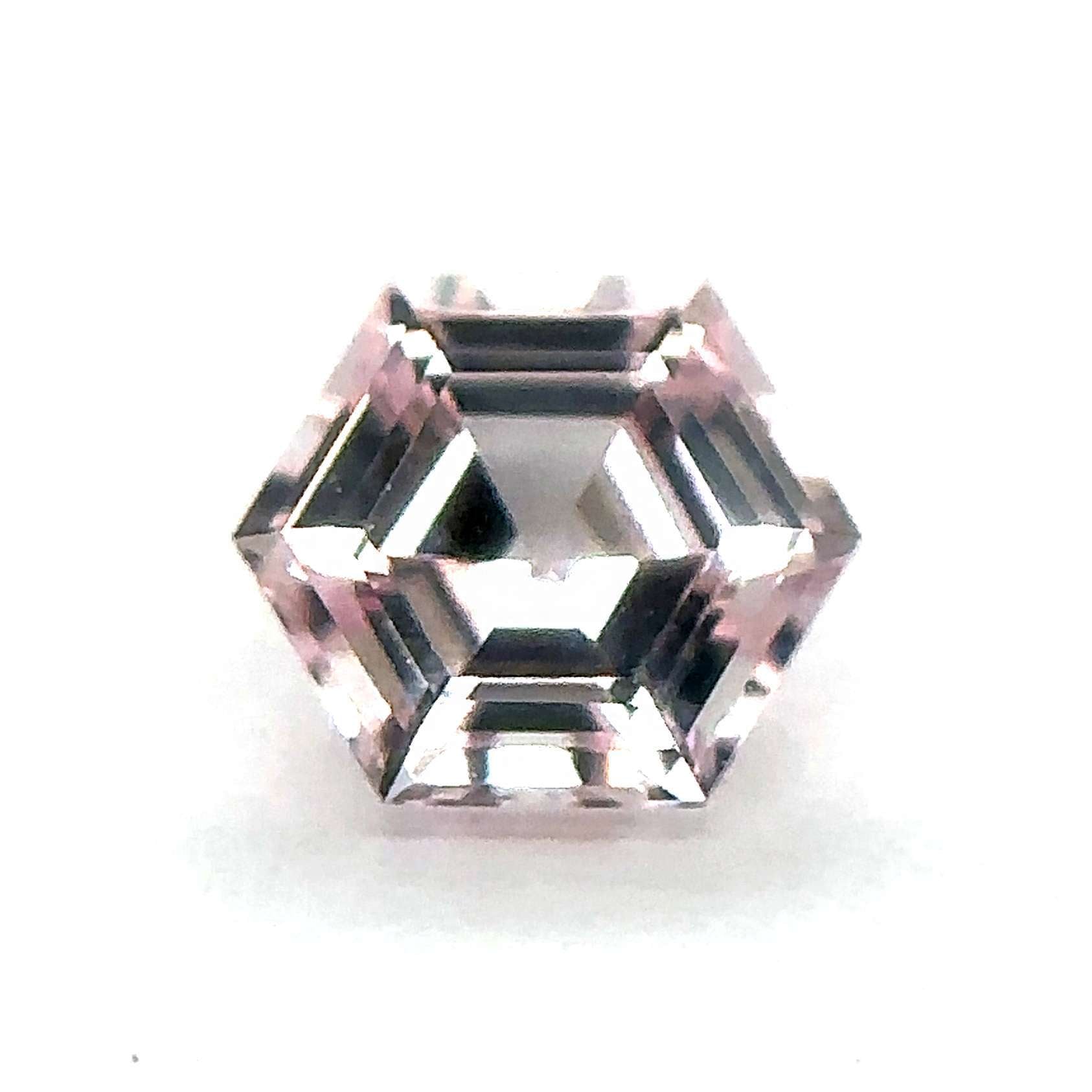 Japan Lab Gem Hexagon Pink Sapphire