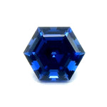 Japan Lab Gem Hexagon Royal Blue Sapphire