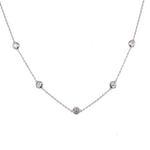 Bezel Strand Necklace MC043(2.5)-17 (Pre Order)