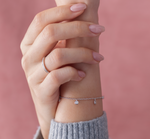 Bezel Strand Bracelet MC043(2.3)-B-6.5 (Pre Order)