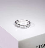 Two Row Baguette Pavé Lab Grown Diamond Ring RT1725