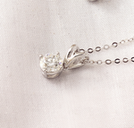 Double Bail Four Prong Solitaire Pendant TW. 0.5ct ES015-5.2P