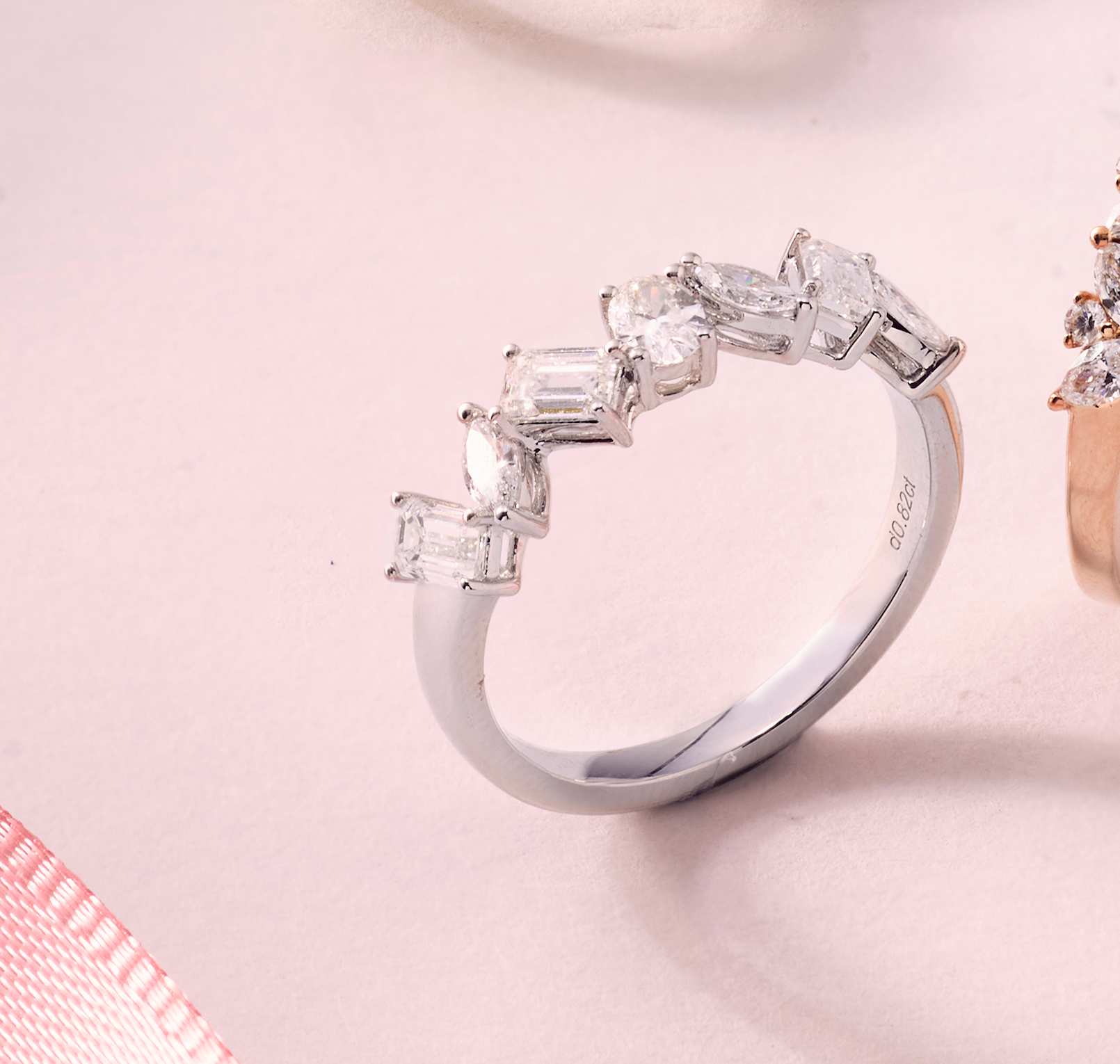 Multi Shape Lab Grown Diamond Anniversary Ring FDR2413