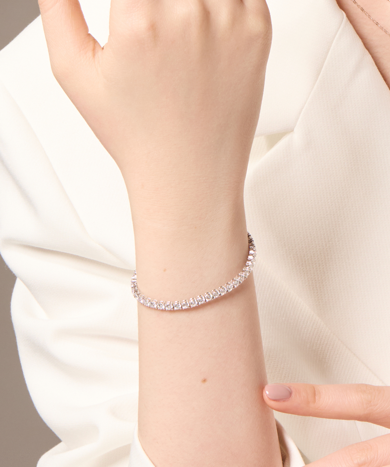 Four-Prong Lab Grown Diamond Tennis Bracelet (3mm) T1-3.0B