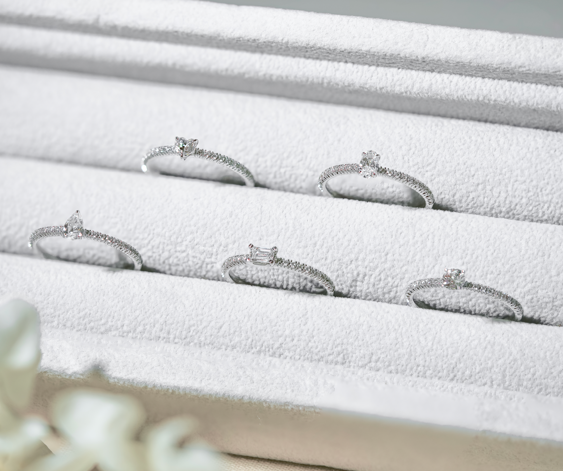 Petite Fancy Cut Diamond Pavé Ring FDR2137