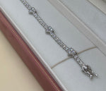 Station Heart Shaped Tennis Bracelet T9-2.0HT-B4 (Pre Order)