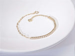 Half Tennis Half Paper Clip Bracelet FDB2117