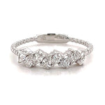 Petite Pear Cut Stackable Beaded Ring YR1154