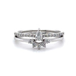 Petite Pear Pavé Curved Set Rings YR1687