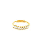 Petite Marquise Cut Stackable Beaded Ring YR1156-3.5x1.7