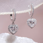 Heart Halo Drop Earrings FDE2179